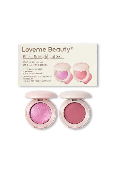 LOVEME BEAUTY Love Me Beauty Blush and Highlighter Set Velvet Shimmer Luxury ...