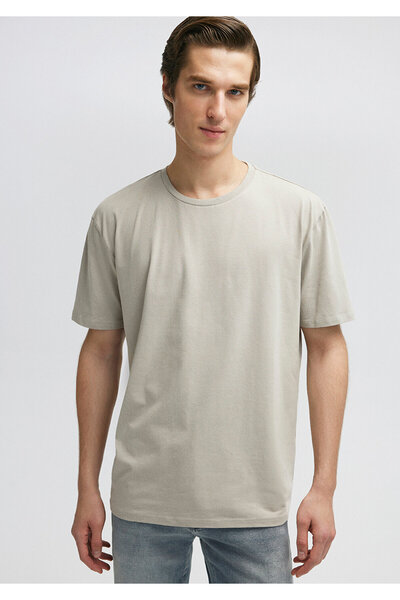 Mavi Stretch Bej Basic Tişört Loose Fit / Bol Rahat Kesim 0610136-70100