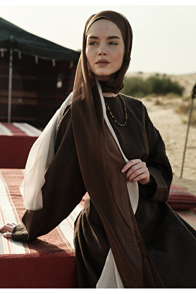 Freshscarfs Kahve-vizon Modal Degrade Şal