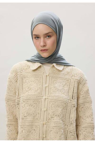 Freshscarfs Penye Şal Mavi / Gri