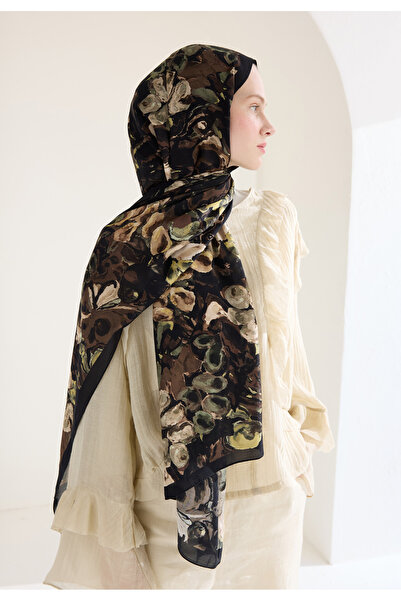 Freshscarfs Astra Floş Viskon Şal Siyah