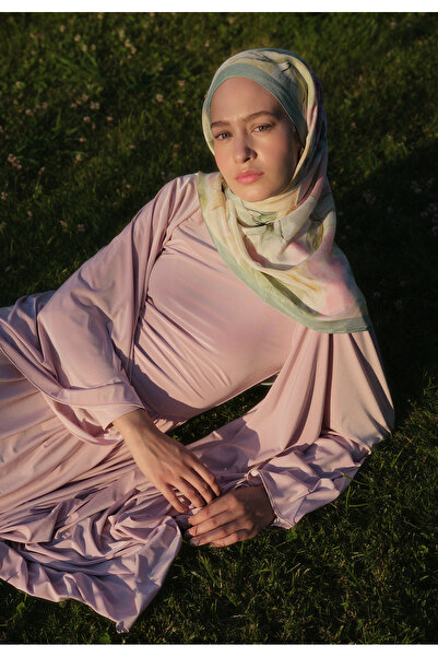 Freshscarfs Soft Flora Floş Viskon Şal Soft Yeşil