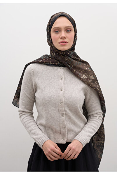 Freshscarfs Siyah Cerıse Desen Şal