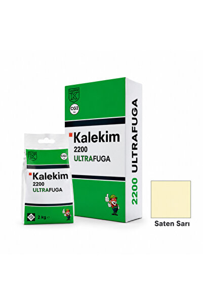 Kalekim Saten Sarı Renk Derz 2200 ULTRA FUGA Silikon Katkılı, Yüksek Performa...
