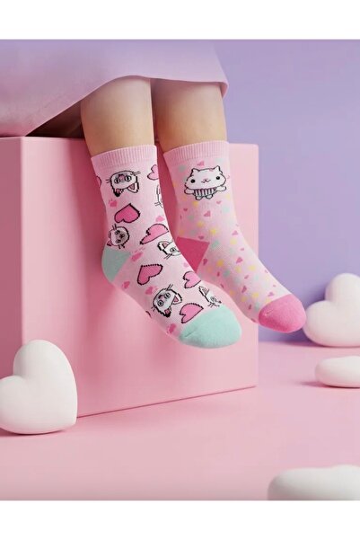 Homeland Gabby's Dollhouse Girls' 2-Piece Sock Set