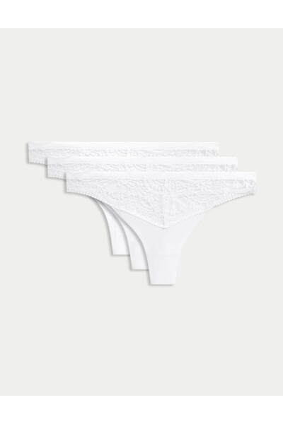 Marks & Spencer 3'lü Body Soft™ Dantel Detaylı Tanga Seti