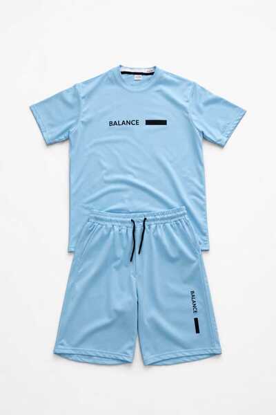 Generic Brand Printed T-Shirt & Shorts, Side Pocket Drawcord Adjustable Sweat...