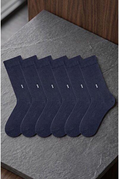 Bross 6lı Lacivert Erkek Bambu Soket Çorap