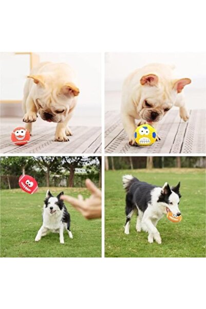 Arabest 4-Pack Squeaky Dog Ball, Latex Rubber Fetch Balls 2.7 Inch for Medium...