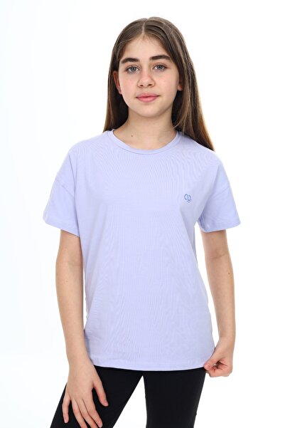 Toontoy Tricou cu mânecă scurtă pentru fete cu imprimeu guler rotund