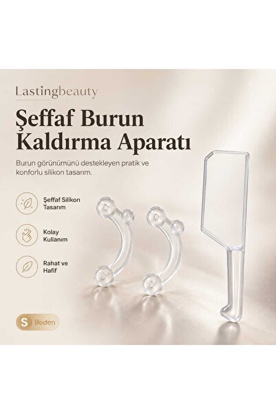 lasting beauty 2 adet Şeffaf burun Aparatı burun düzleştirici burun Hormala b...