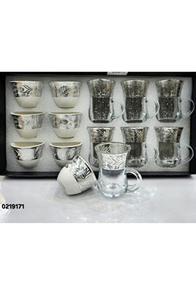 OEMS 12Pcs Arabic Coffee Cups and Tea Cups Full Set - Complete Hospitality Set