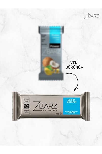 Zbarz Protein Bar Limon & Hindistan Cevizi | 12 Adet Glutensiz