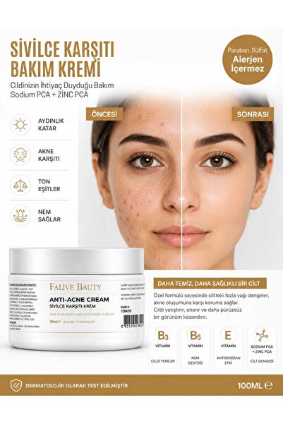 FALİVE BEAUTY Vitamin İçeren Sîvîlce Önleyici Krem Siyah Nokta Sîvîlce - Âkne...