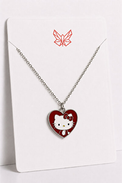 MakeWell Hello Kity Cinnammaroll Tasarımlı Gümüş Renkli Çocuk Kolyeleri
