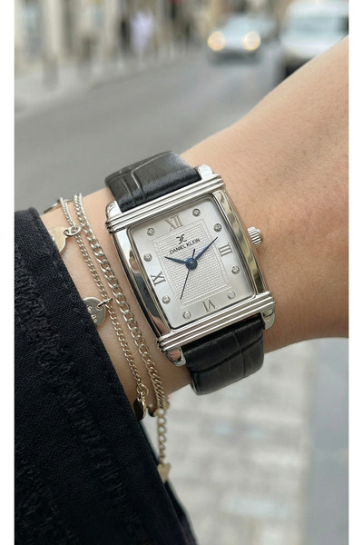 Daniel Klein Premium Black Leather Watch for Women DK.1.14116-1