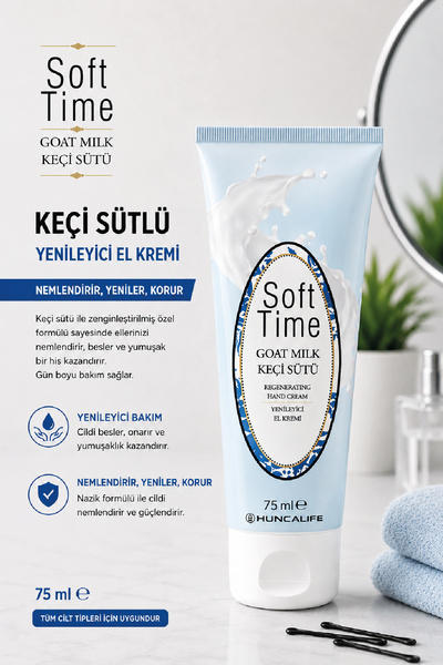 Huncalife Soft Time Keçi Sütlü Yenileyici El Kremi 75 ml