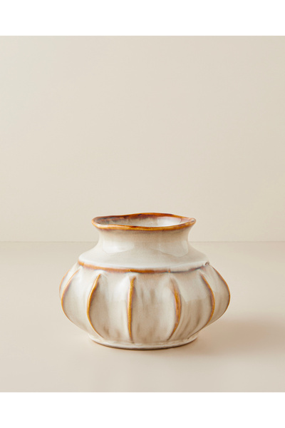 English Home Jullia Seramik Vazo 19x19x13 cm Bej