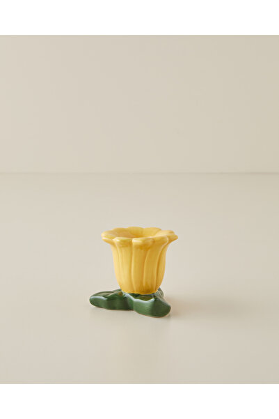 English Home Polte Seramik Dekoratif Obje 6 cm Sarı-Yeşil