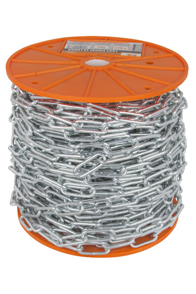 Evotools Lanț comercial galvanizat cu zale scurte - 50 ml lățime 3,5 mm 50 m