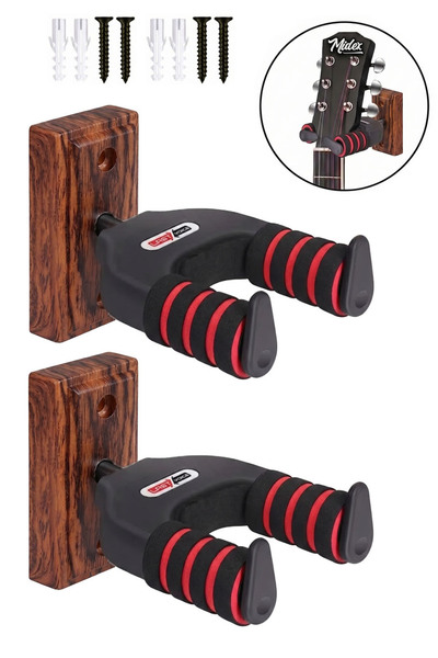 Lastvoice Gpr-653X Set of 2 Top Quality Guitar Wall Mount Stand Bracket (2 Pcs)
