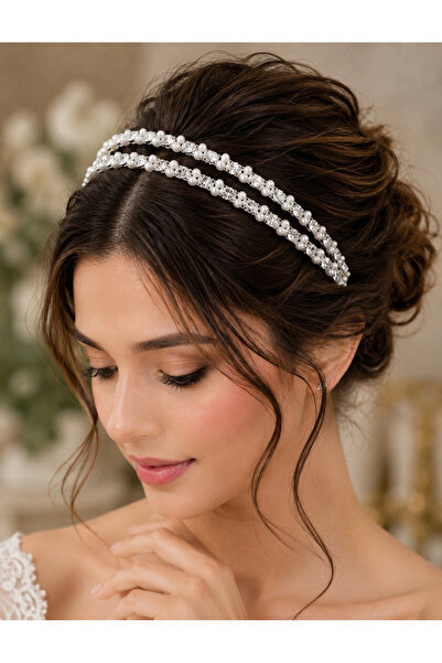 stil+o aksesuar.com Double Row 2-Piece Pearl and Zircon Stone Maternity and P...