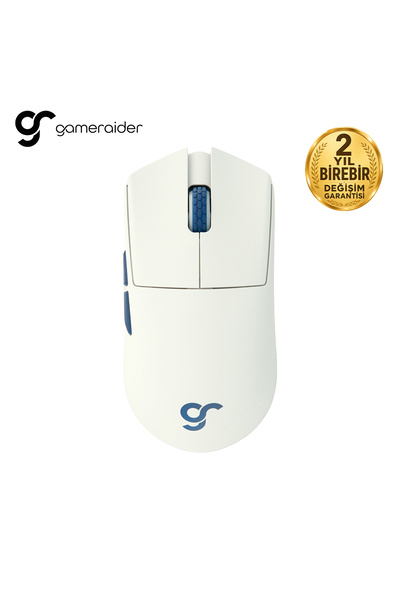 GameRaider GR3S Max Frost White 8K Hz PixArt 3950 Sensör Kablosuz Gaming Mouse