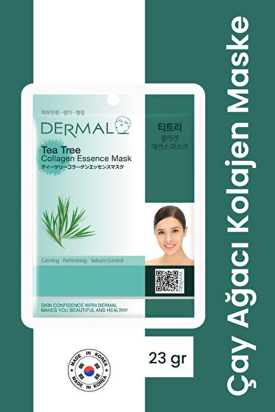 Dermal Sebum Kontrolü, Yatıştırıcı, Canlandırıcı Çay Ağacı Özlü Kolajen Maske...