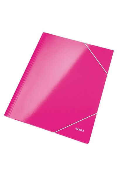 Leitz Cutie de carton cu elastic roz metalic WOW