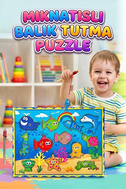 Tıfıl Toys Mıknatıslı Balık Tutma Puzzle Oyunu