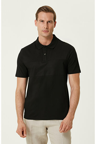 Network Siyah Polo Yaka T-shirt