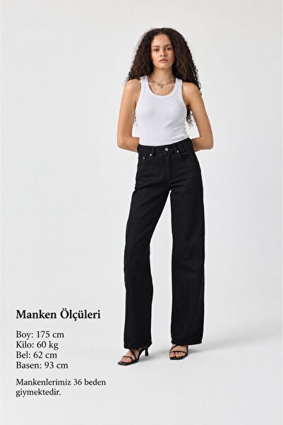 Ucajean Uca Jeans Women's Black High Waist Wide Leg Loose-Fit Jeans - Modern ...