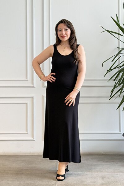 yb yağmur butik Strappy Double Slit Dress
