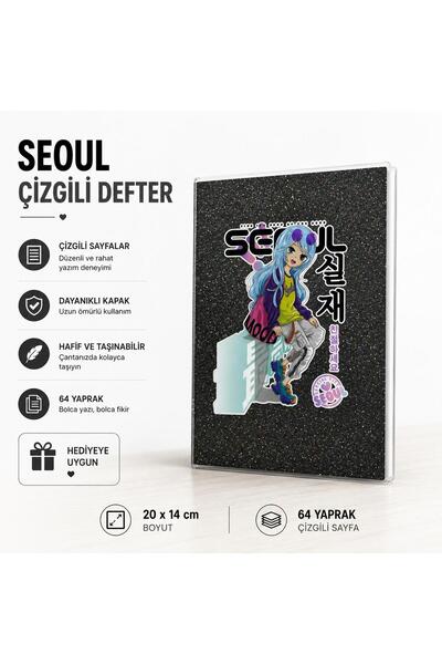 4nio Crna Seul Sa šljokicama beležnica
