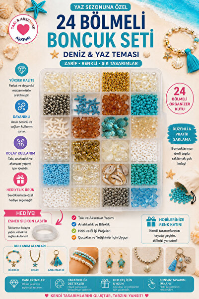 By MO Accessories Yaz Sezonu Doğal Taş Deniz Yıldızı Deniz Kabuğu Fimo Kum Bo...