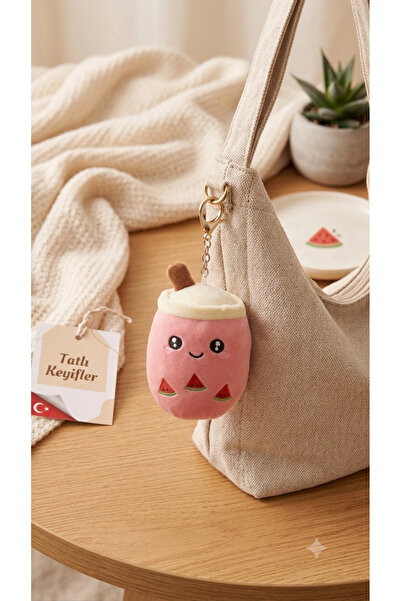 Şirin Kawaii Meyveli Peluş Anahtarlık - Sevimli Bubble Çay Çanta Aksesuarı