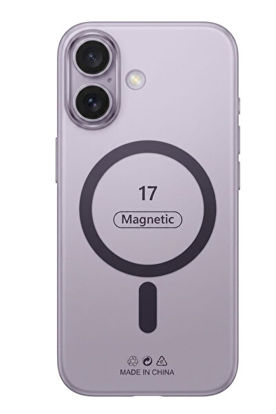 Apple Husă iPhone 17 Semi-Transparentă Premium, Neagră, Compatibilă MagSafe, ...
