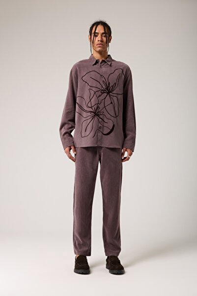 2512 Clothing Wide Leg Textured Trousers