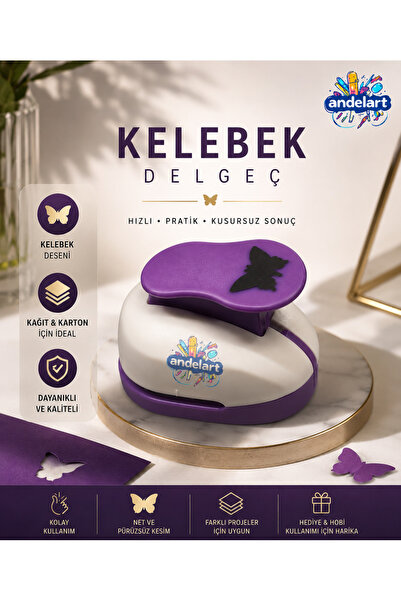 andelart Şekilli Orta Boy Delgeç 2,5 cm