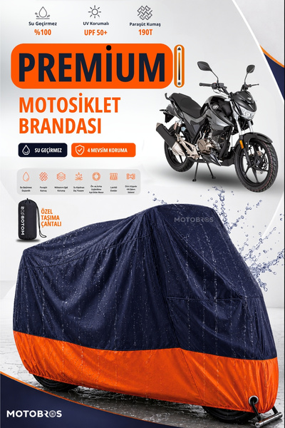 Motobros Motosiklet Cf Nk 250 Lüx Premium Paraşüt Kumaşı Branda Su Geçirmez Ö...