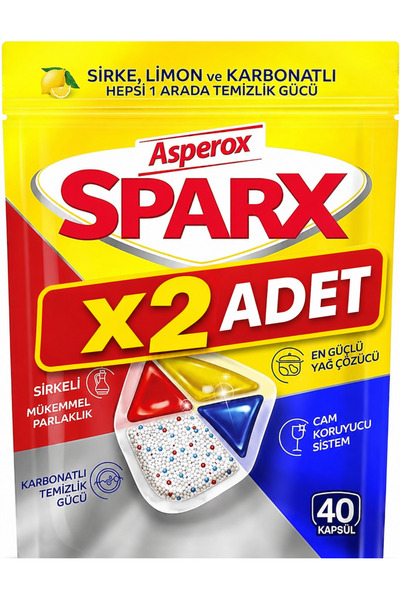 libescarf Asperox Sparx Diamond Bulaşık Makinesi Kapsülü 40'lı 468 G (2 adet)
