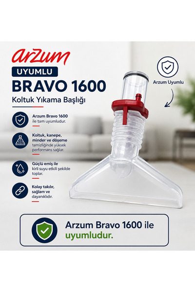ShopyTime Arzum Uyumlu Bravo 1600 Koltuk Yıkama Başligi