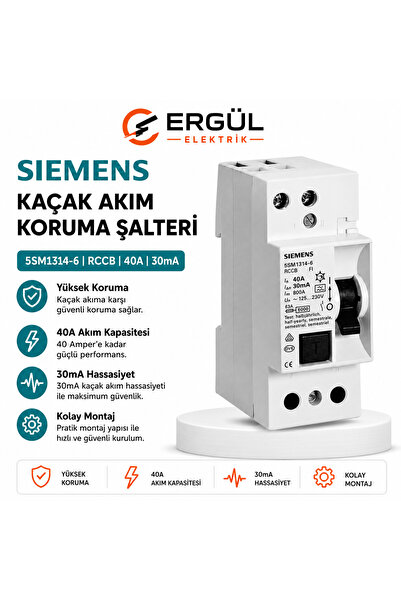SIMENS 2x40Amper 30 ma Kaçak Akım Koruma Rölesi