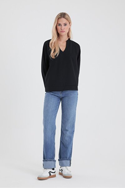 VENA Kadın Marrakesh Dark Blue Straight Fit Jean Pantolon - Dark Blue