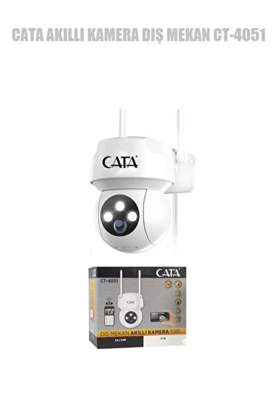 Cata AKILLI KAMERA DIŞ MEKAN CT-4051 IP66 1080P GECE GÖRÜŞLÜ SİRENLİ