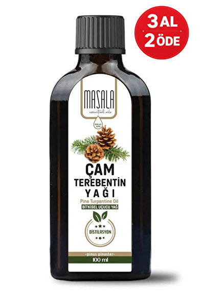 Masala Çam Terebentin Yağı 100 ml – Doğal Uçucu Yağ Cam Şişe (Pinus spp.)