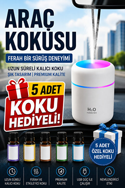 luvroshe +5 Adet Koku Hediyeli Araç içi Hava Nemlendirici Cihaz Araç Kokusu A...