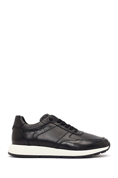 Derimod Erkek Siyah Bağcıklı Kalın Tabanlı Deri Sneaker 26SFD640318