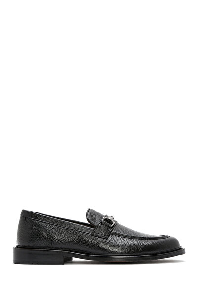 Derimod Pantofi din piele neagră cu cataramă pentru bărbați, Classic Loafer 2...