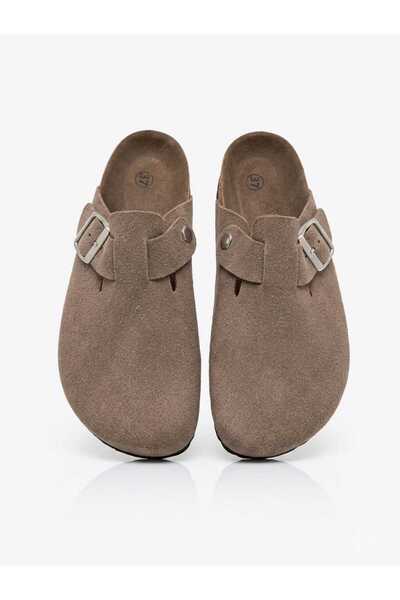 FRZZ Genuine Suede, Closed Front, Cork Sole Women's Sabo Slippers